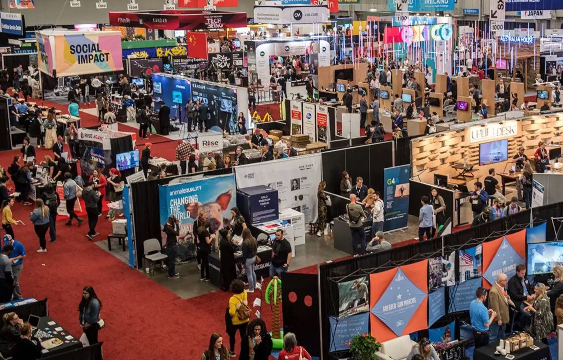 Exhibition and trade show floor