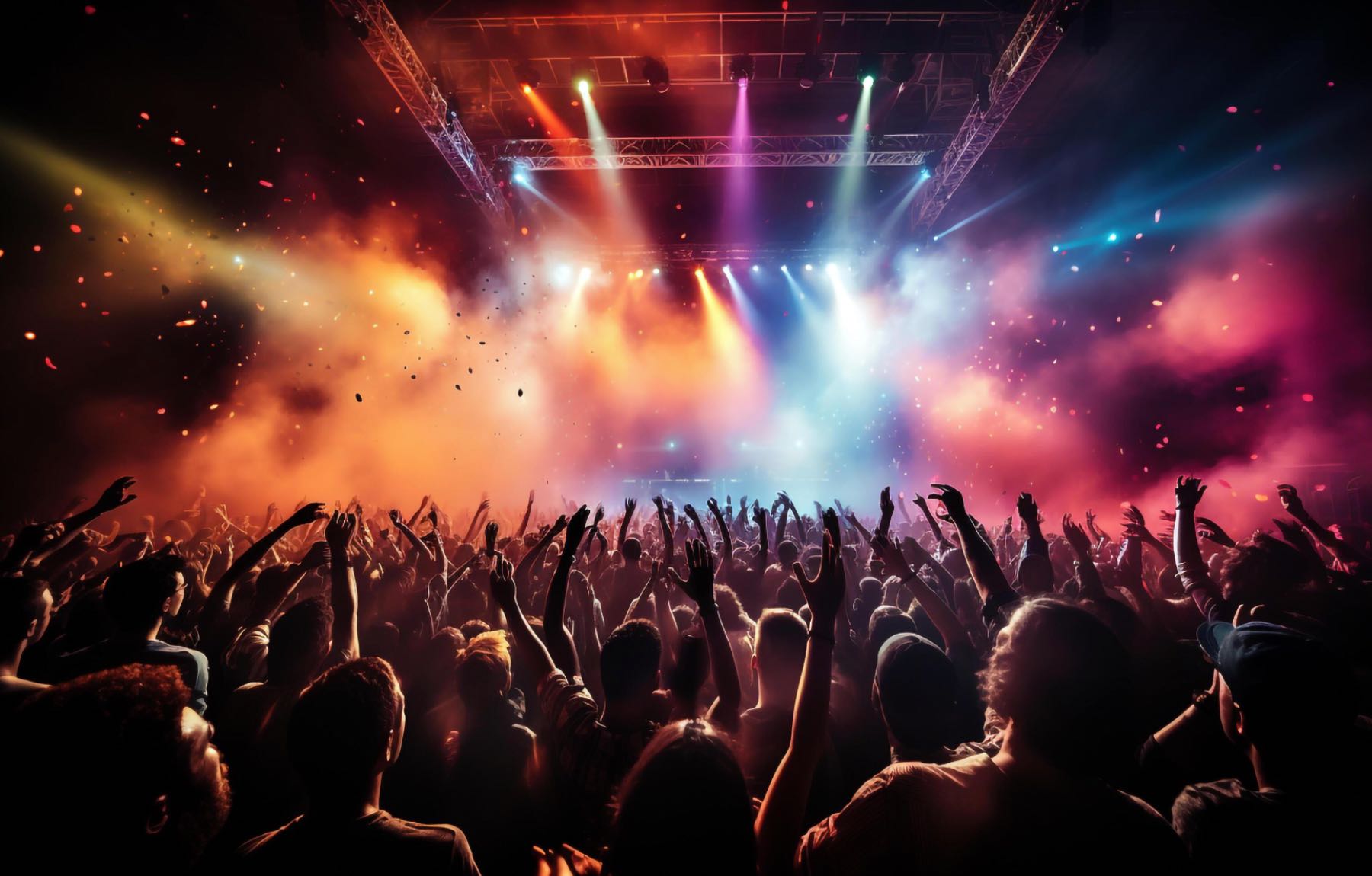 Crowd at a large-scale concert